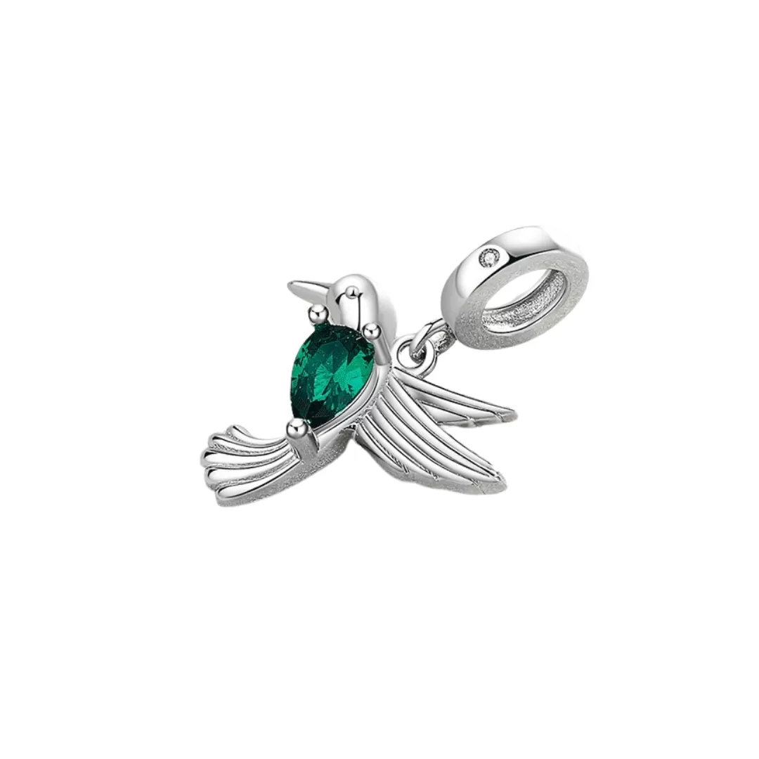 Hummingbird Charm 925 Sterling Silver