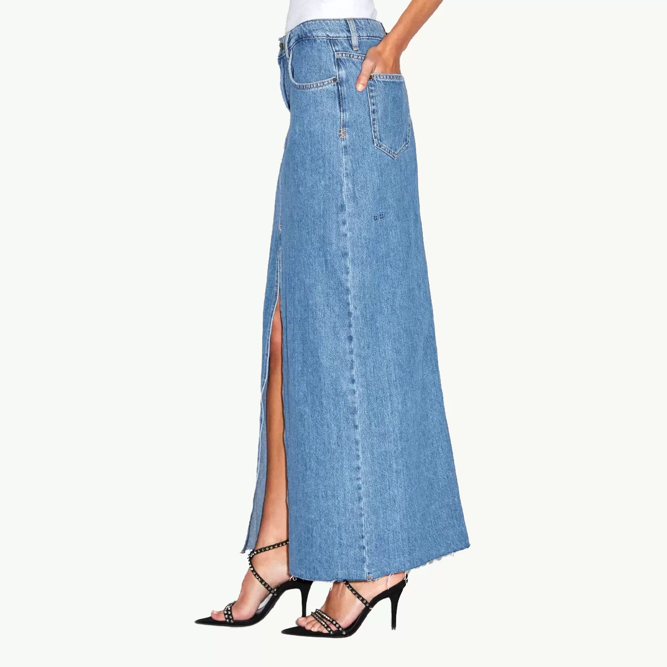 KARA MAXI SKIRT HERITAGE DENIM