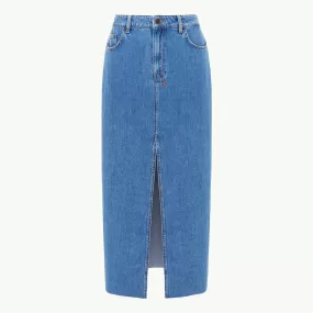 KARA MAXI SKIRT HERITAGE DENIM