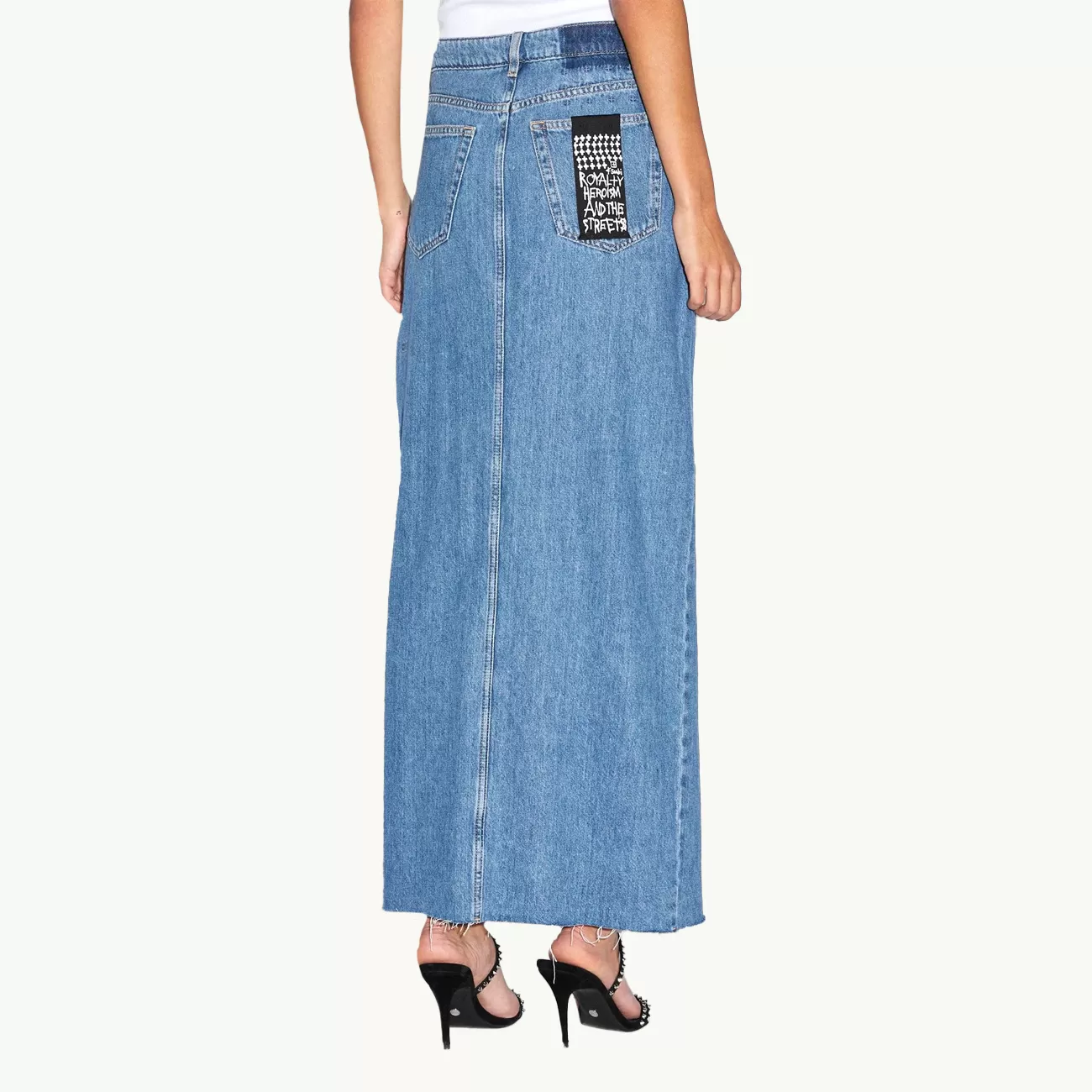 KARA MAXI SKIRT HERITAGE DENIM