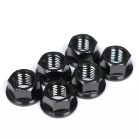 Kawasaki ZXR400, ZXR750, ZX7R & ZX9R Titanium Sprocket Nuts, Black