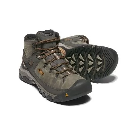 Keen Targhee III Mid Waterproof Hiking Boot (Men) - Black Olive/Golden Brown