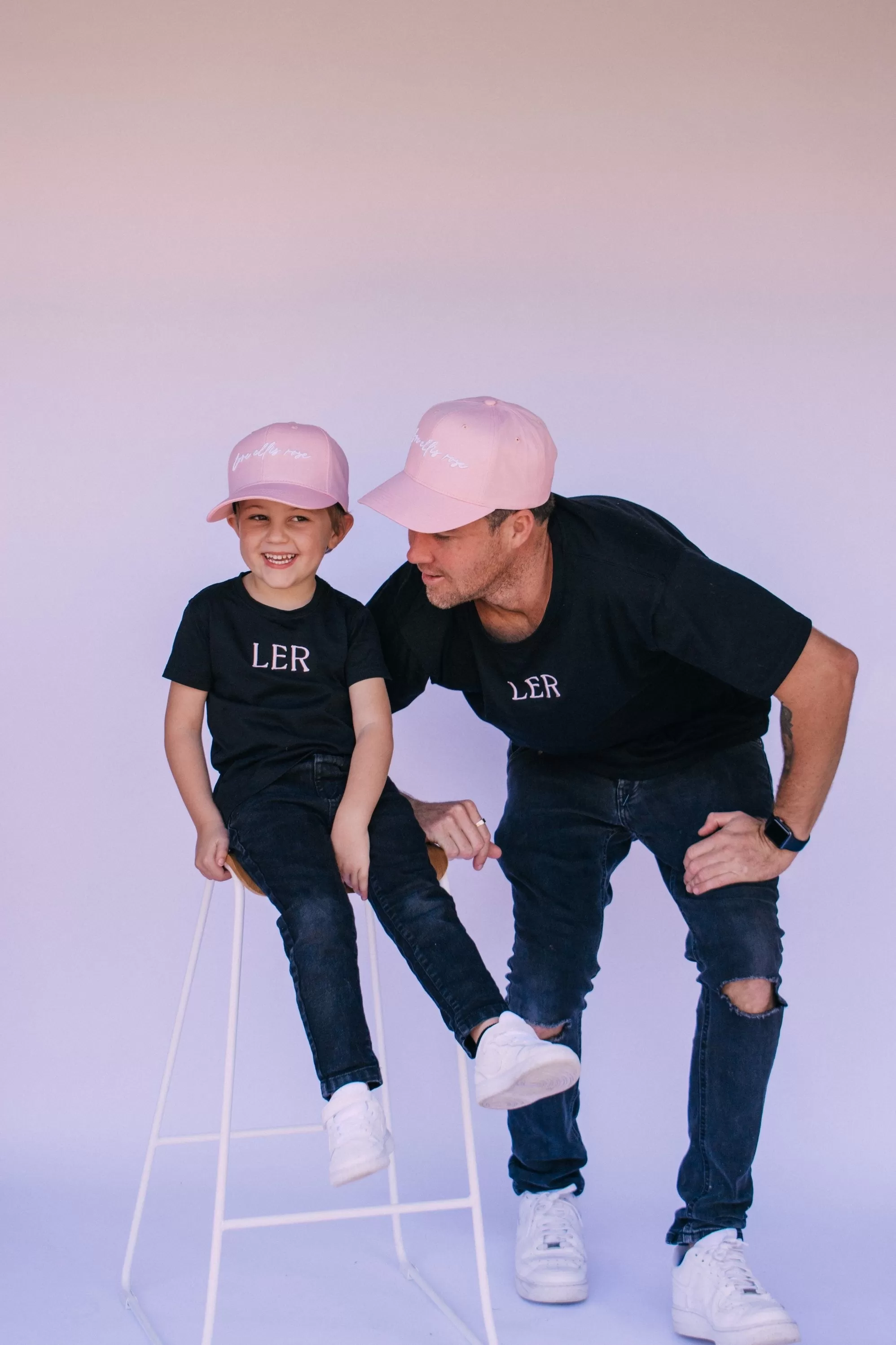 Kid's LER Tee - Black & Pink