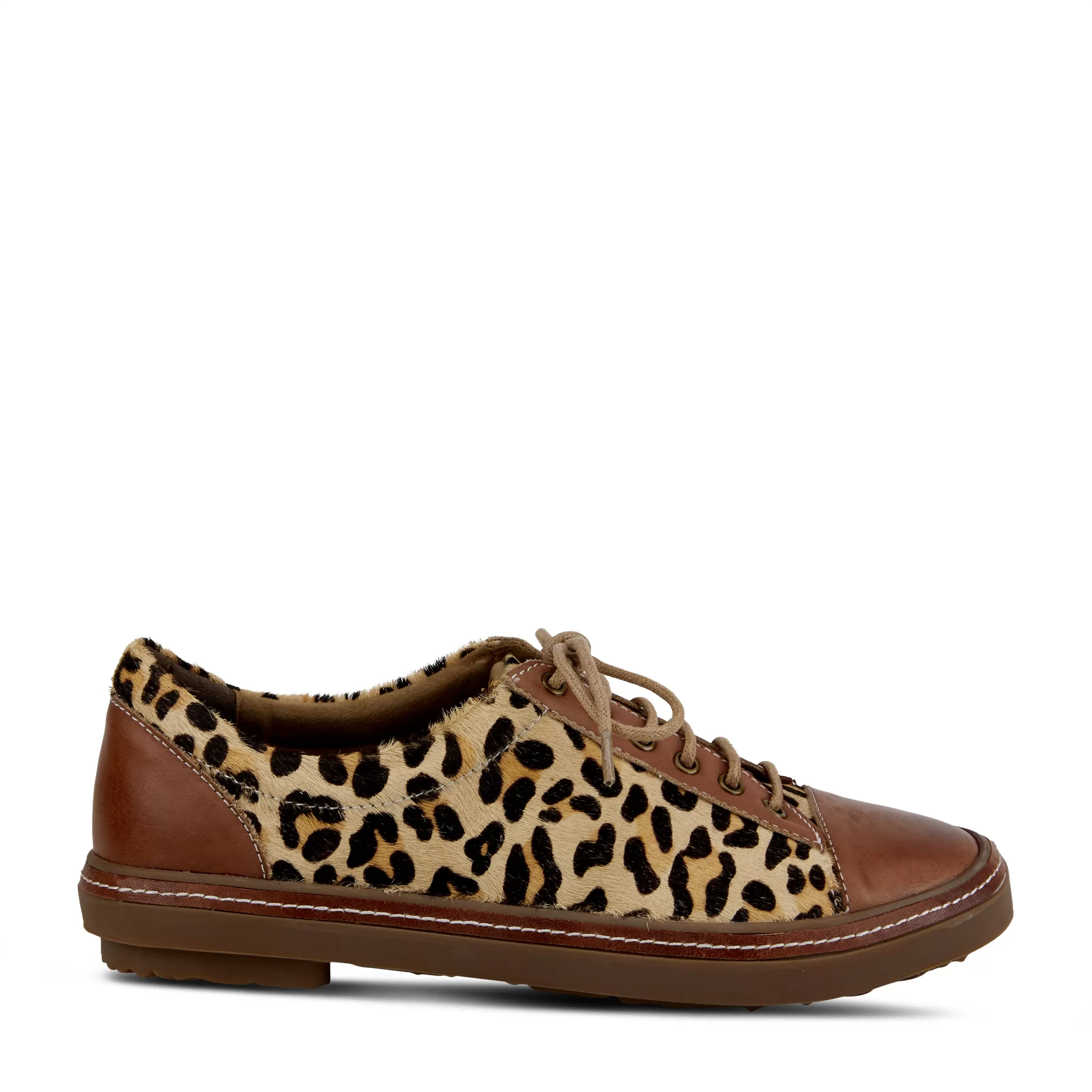 L'ARTISTE LIBBI-LEOPARD LACE-UP SHOE