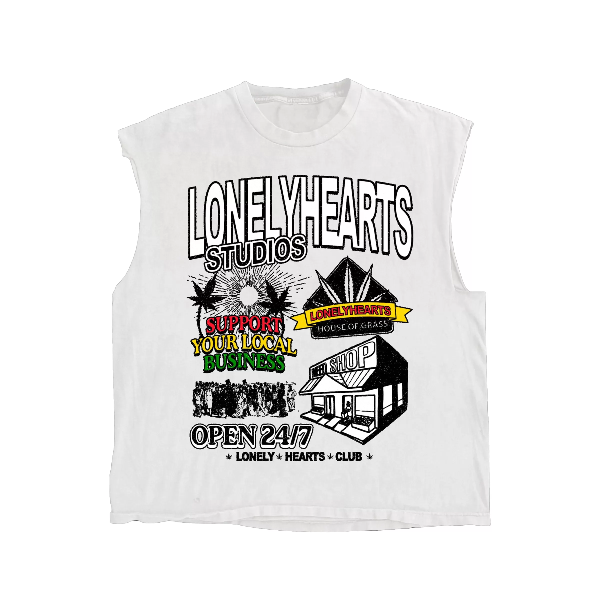 Lonely Hearts House of Grass Sleeveless Tee