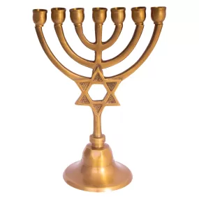 Menorah candelabra With Star of David 8″ / 20 cm