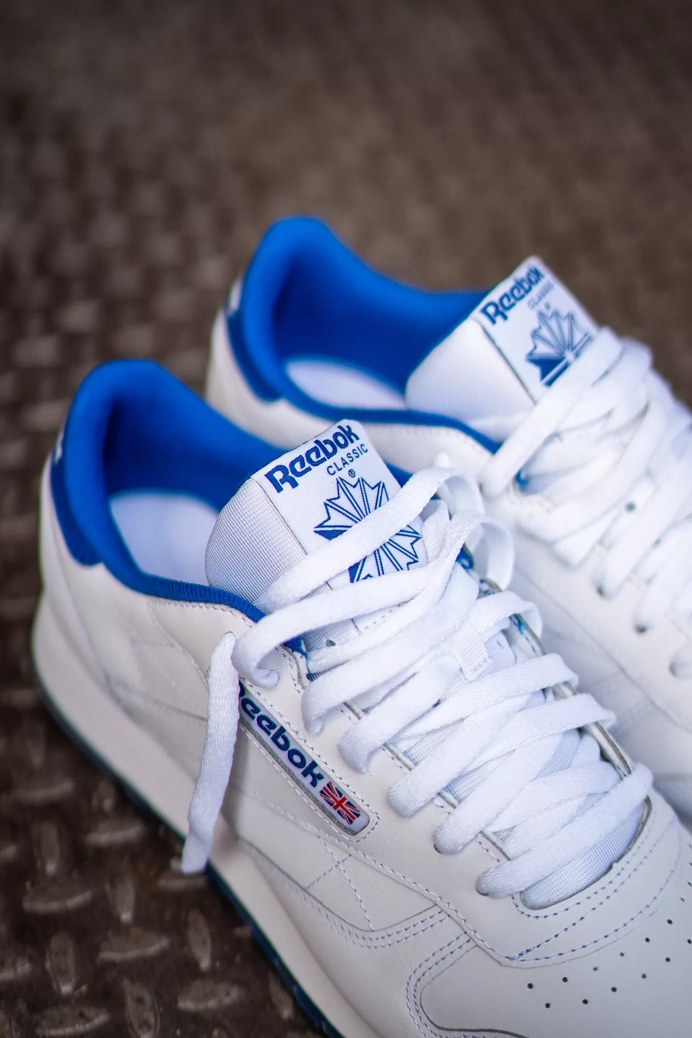 Mens Reebok Classic Leather (White/Blue)