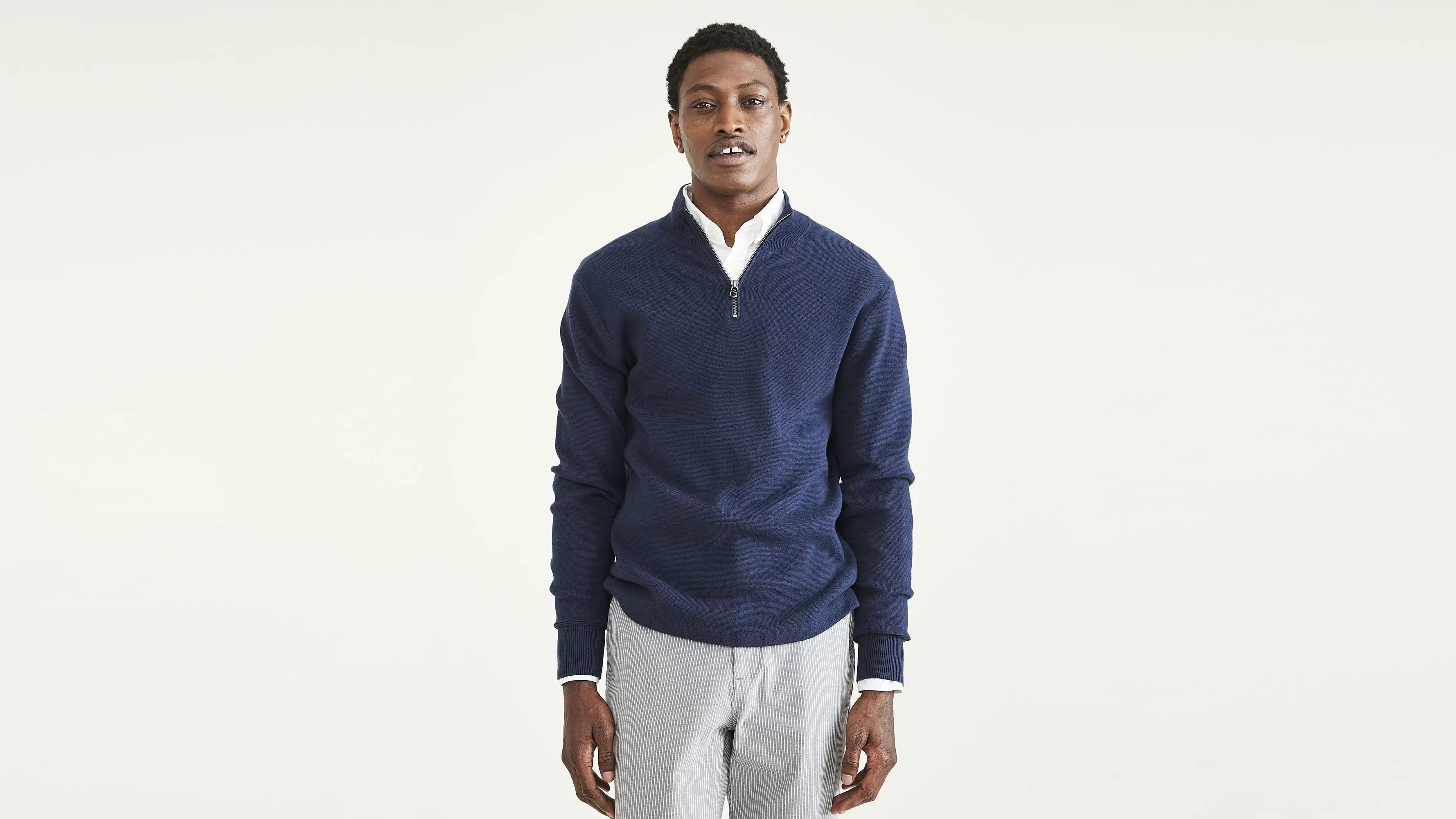 Men's Regular Fit Quarter Zip Sweater