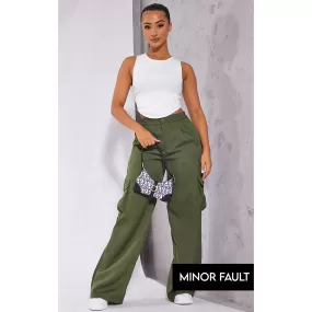 (Minor Fault) Khaki Tailored Cargo Trousers