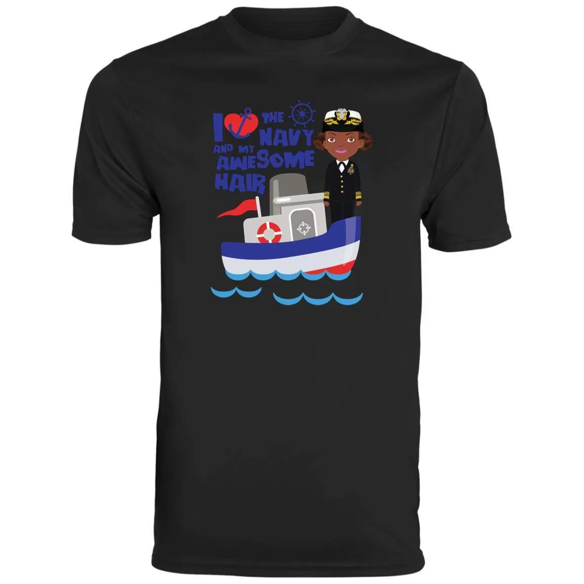 Navy Youth Moisture-Wicking Tee