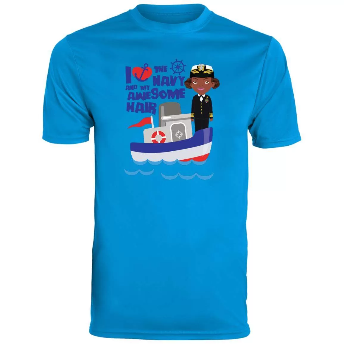 Navy Youth Moisture-Wicking Tee