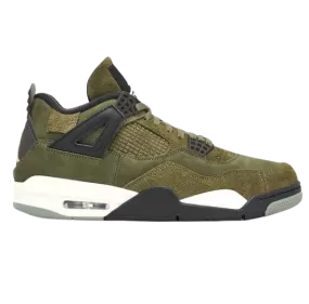 Nike Men's Jordan 4 Retro SE Shoes - Medium Olive / Pale Vanilla / Khaki / Black / Sail