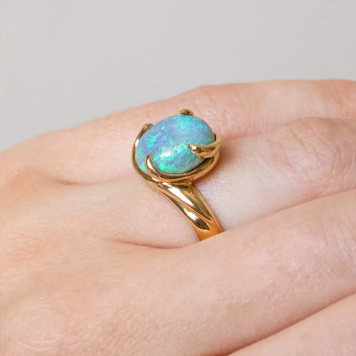 Ocean Waves Opal Ring