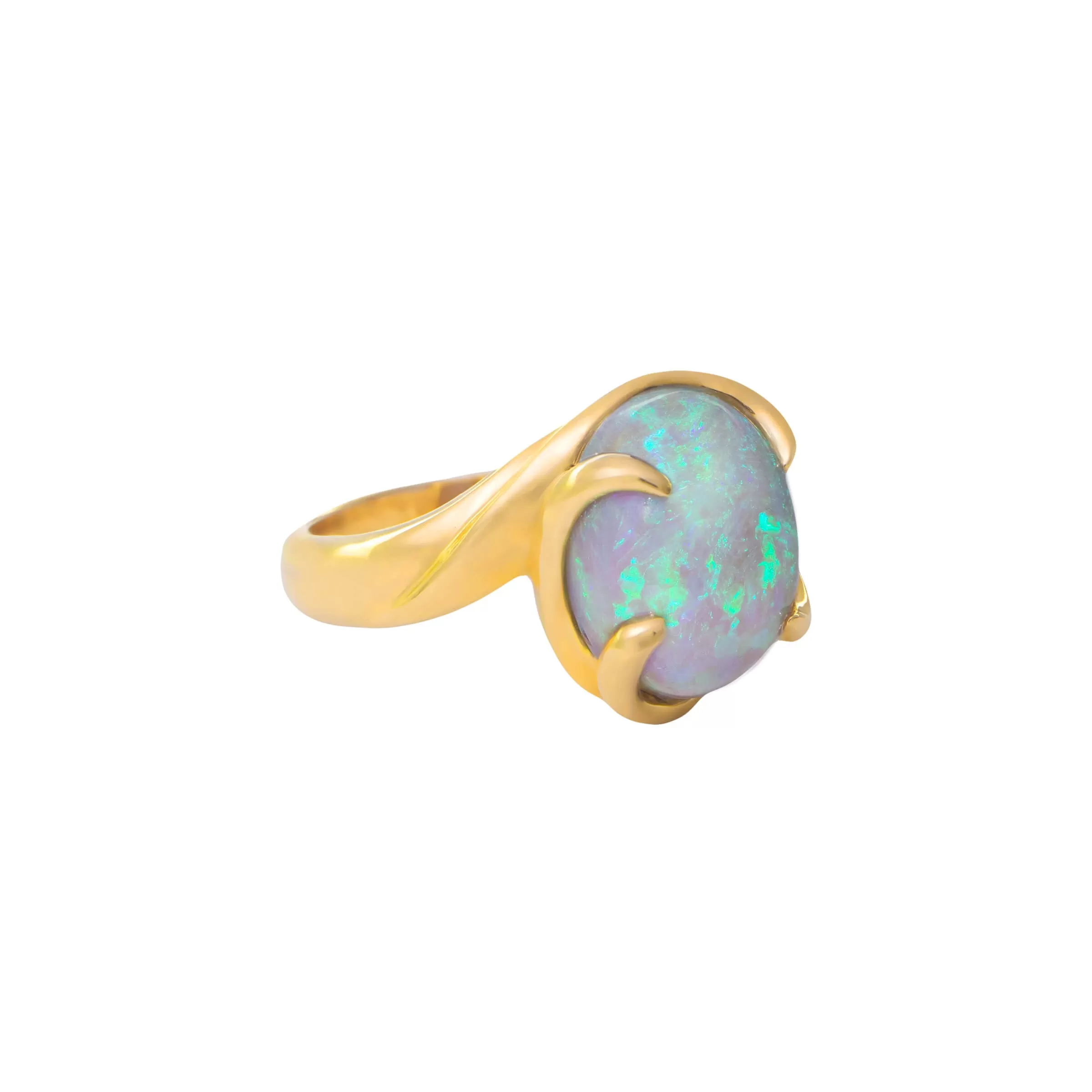 Ocean Waves Opal Ring