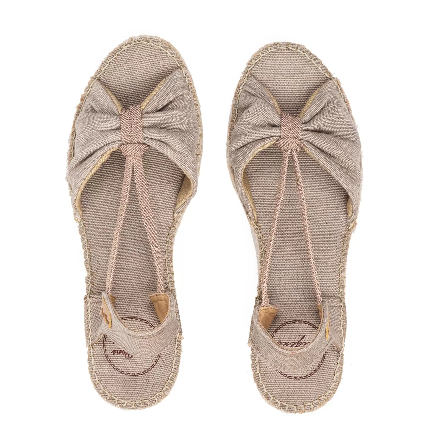 Plain Canvas Wedge Espadrille for Women - Sandy-V