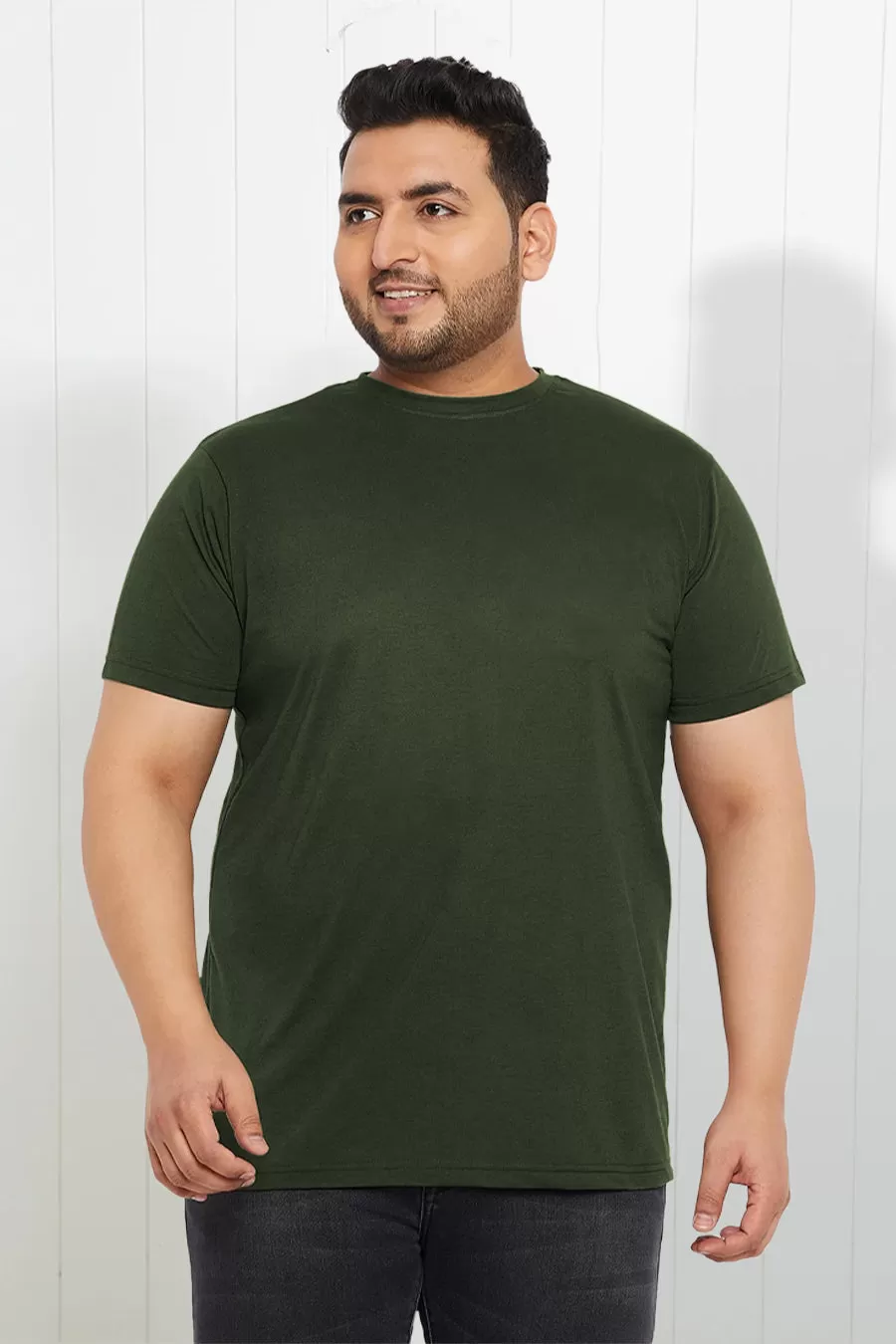 Plus Size - Army Green - Classic Crew