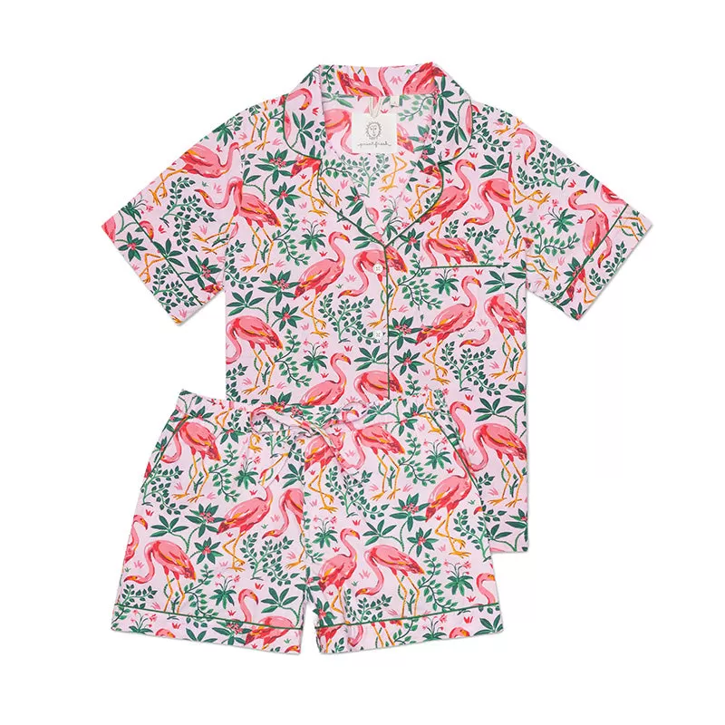 PRINTFRESH | Flock of Flamingos Short Sleep Set