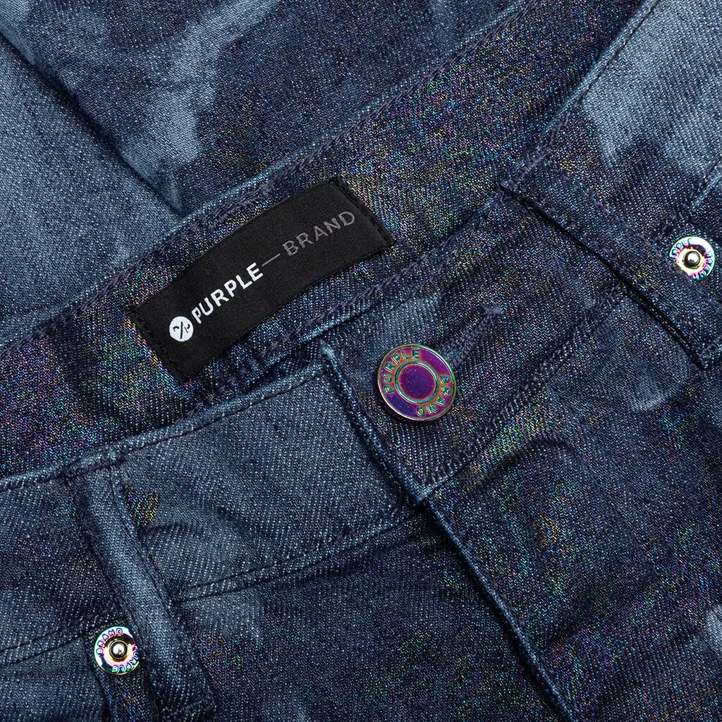 Purple Denim P001 - Washed Indigo Prism Laser Print