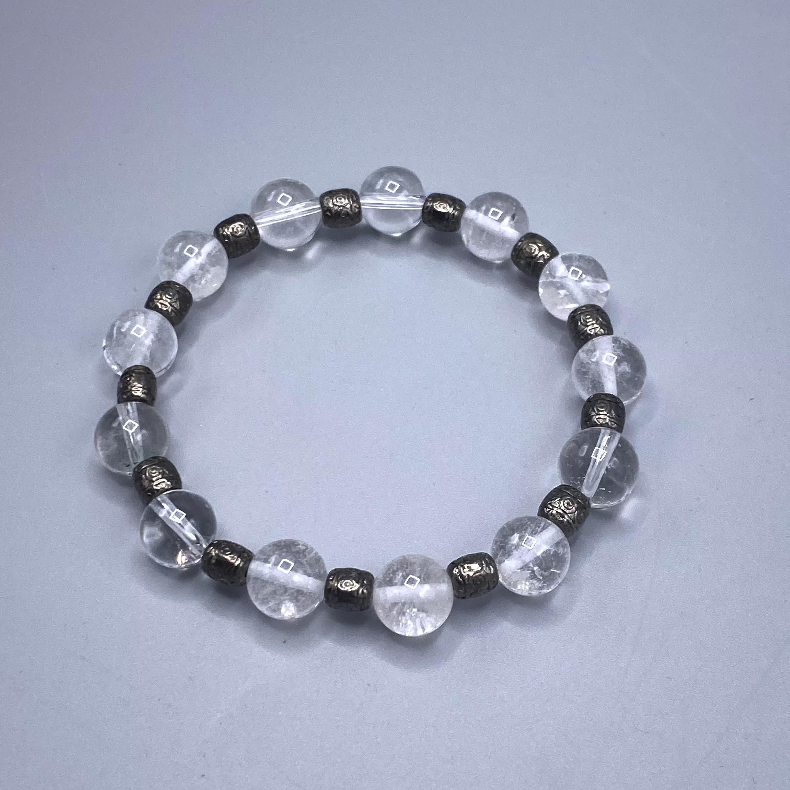 Quartz Beaded Stretch Bracelet