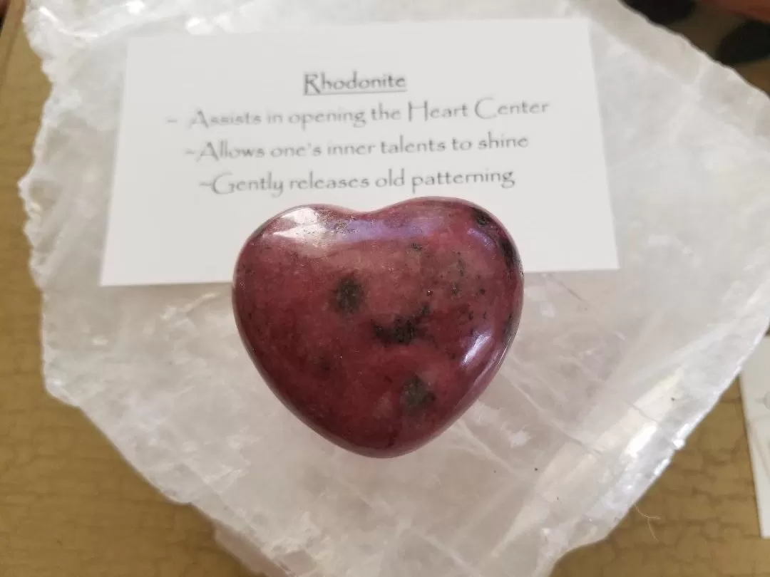 Rhodonite Heart Stone