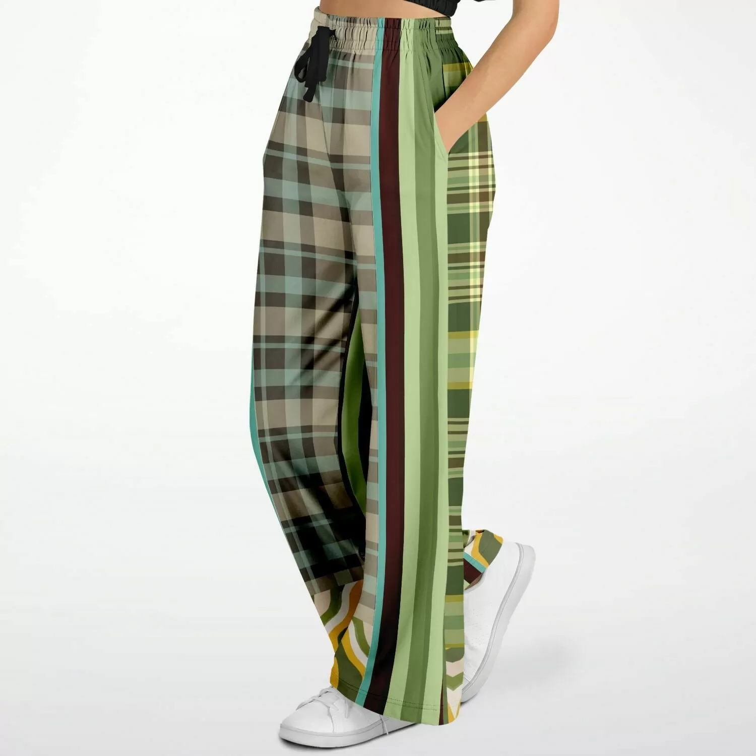 Rolling Green Eco-Poly Stretchy Phat Bellbottoms