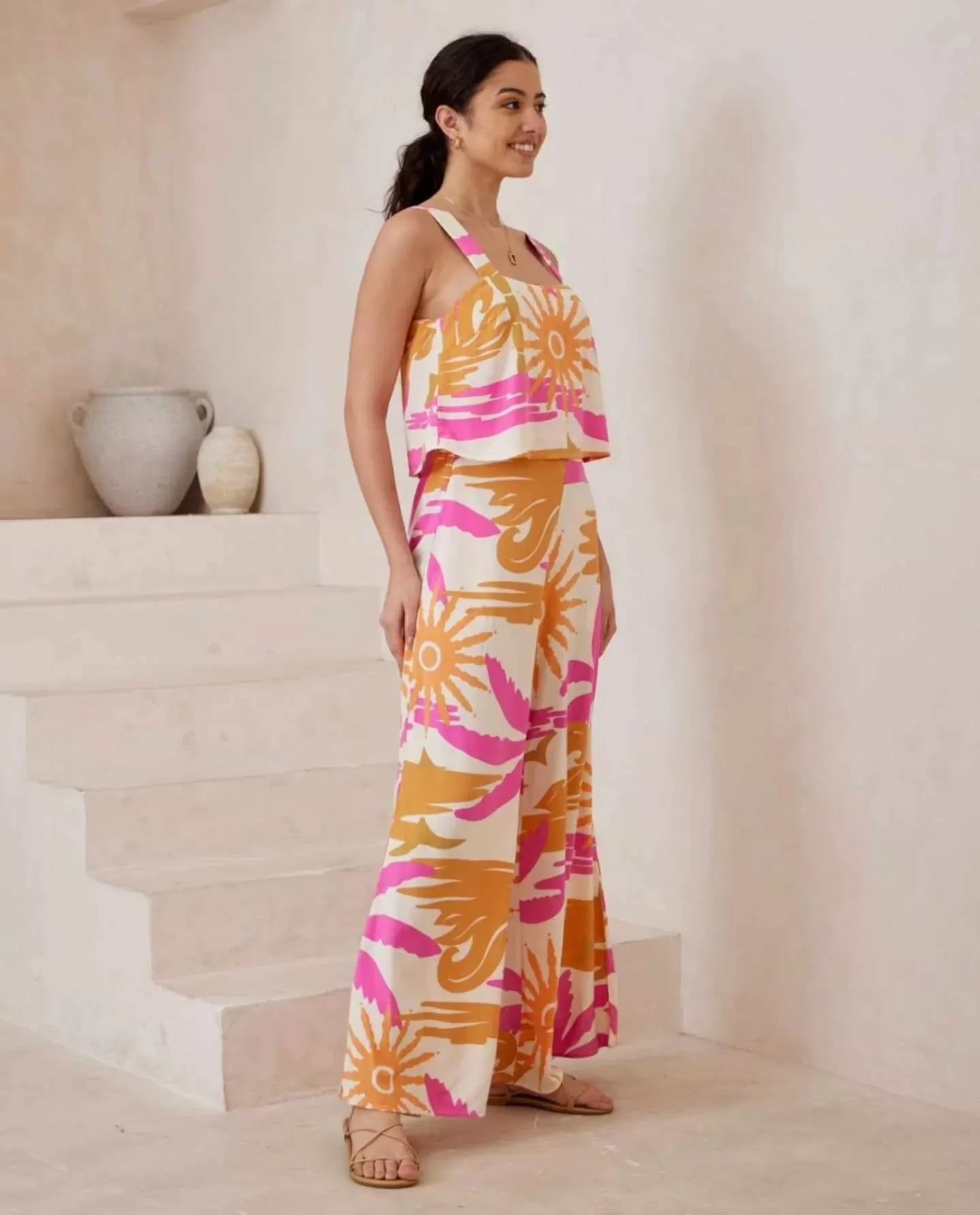 Sammy Jumpsuit - Fuscia Sunset