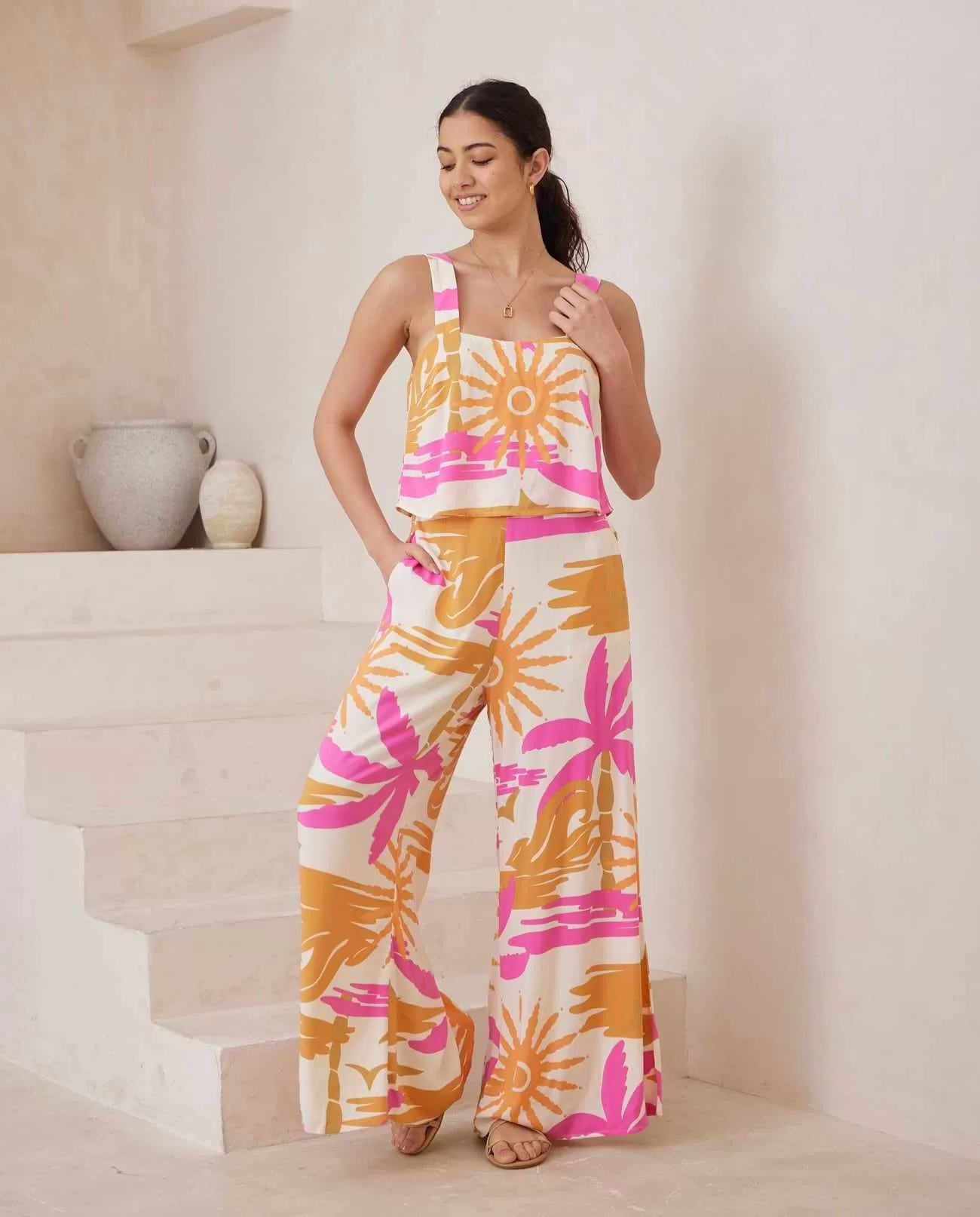 Sammy Jumpsuit - Fuscia Sunset