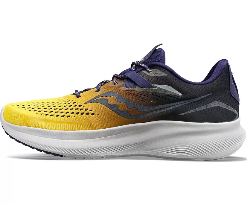 Saucony men's running shoe Ride 15 S20729-65 yellow midnight blue 