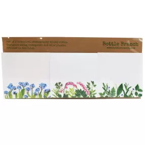 Set of 3 Botanical Photography Sticky Note Set in Woodland Spring