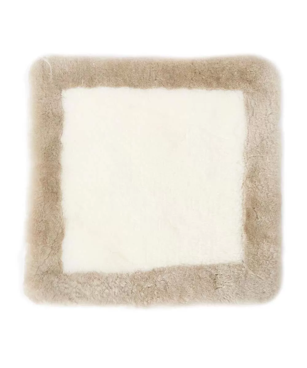 Sheepskin Border Cushion