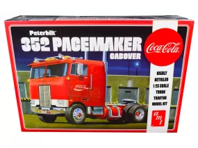 Skill 3 Model Kit Peterbilt 352 Pacemaker Cabover Truck Coca-Cola 1/25 Scale Model by AMT