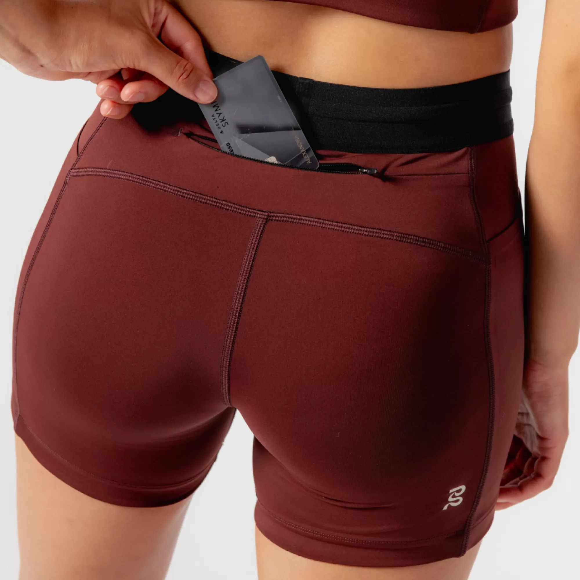 Stamina™ 5" Women's Compression Shorts - Deep Cherry