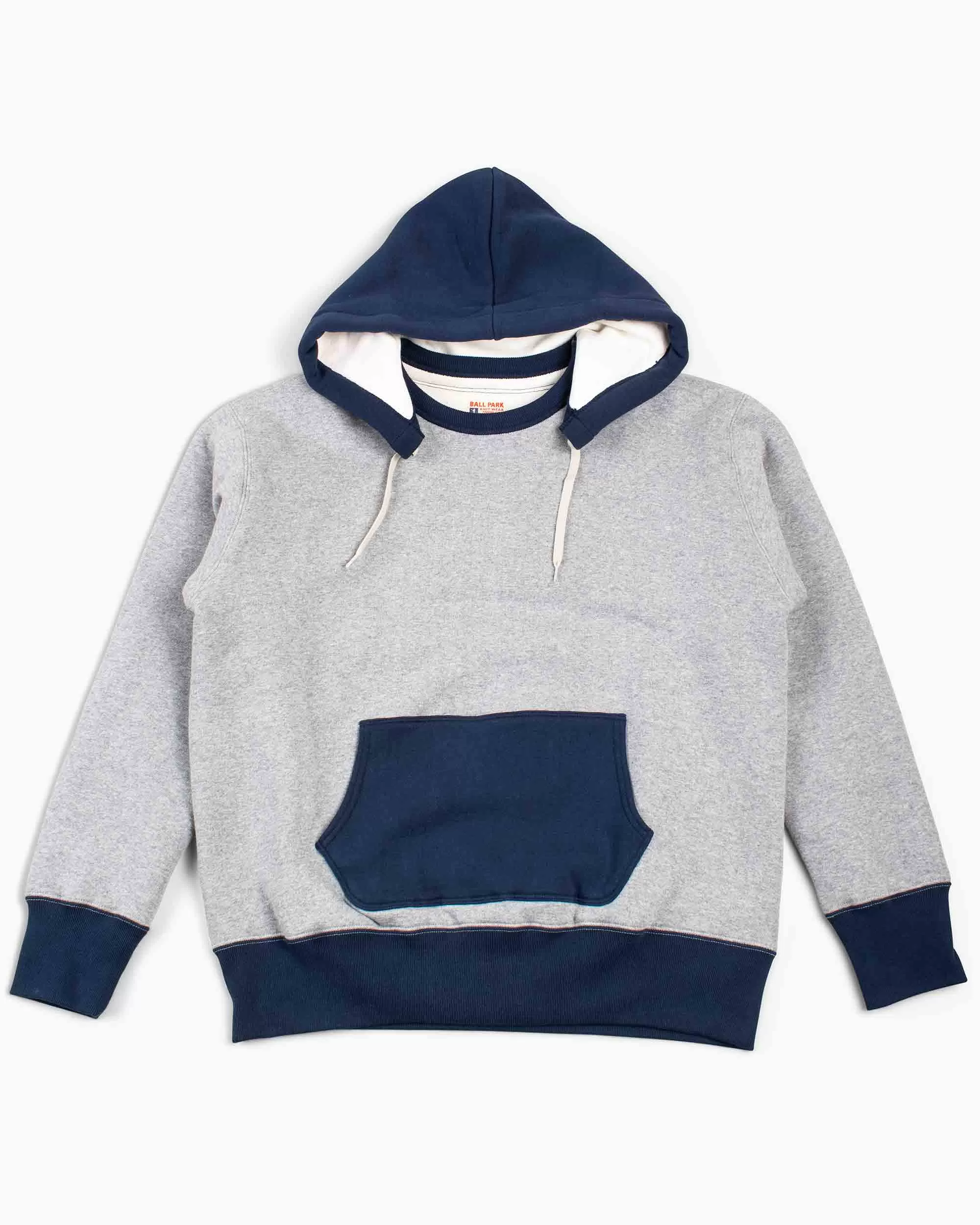 The Real McCoy's MC20119 Double Face After-Hooded Sweatshirt Grey/Navy