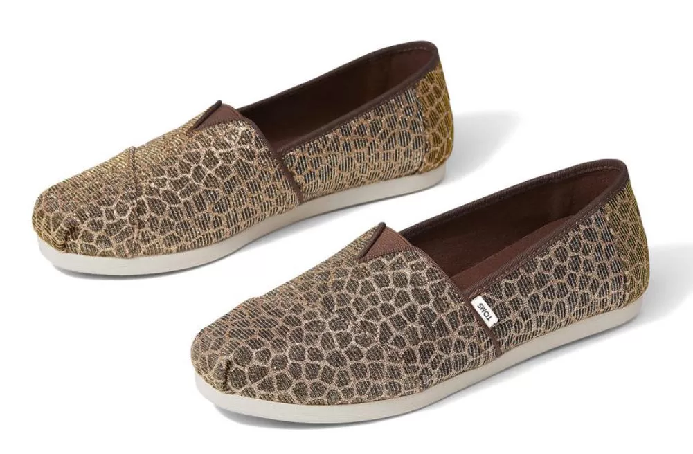 TOMS Glitter Cheetah CloudBound Alpargata Women | Bronze (10015657)