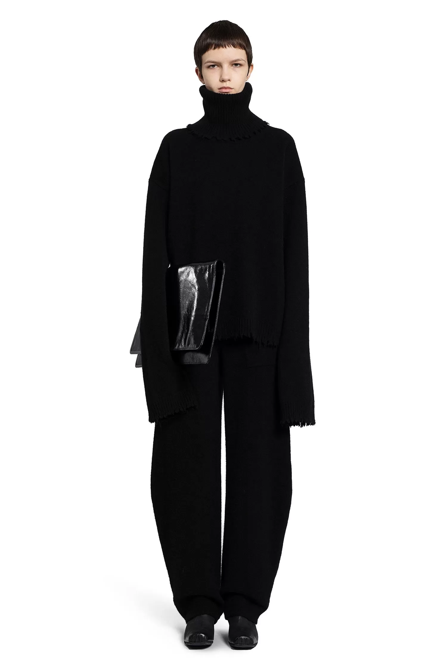 UMA WANG WOMAN BLACK KNITWEAR