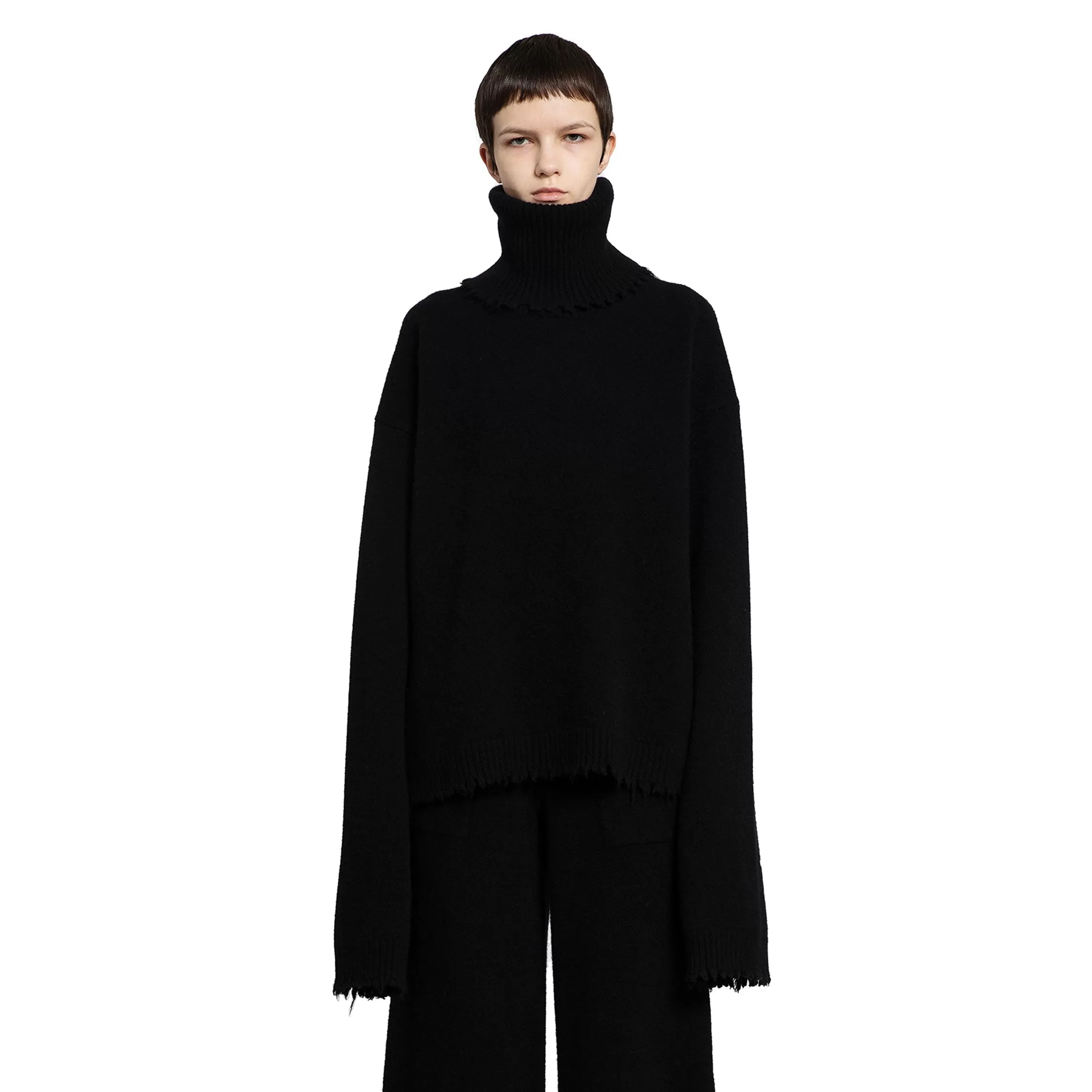 UMA WANG WOMAN BLACK KNITWEAR