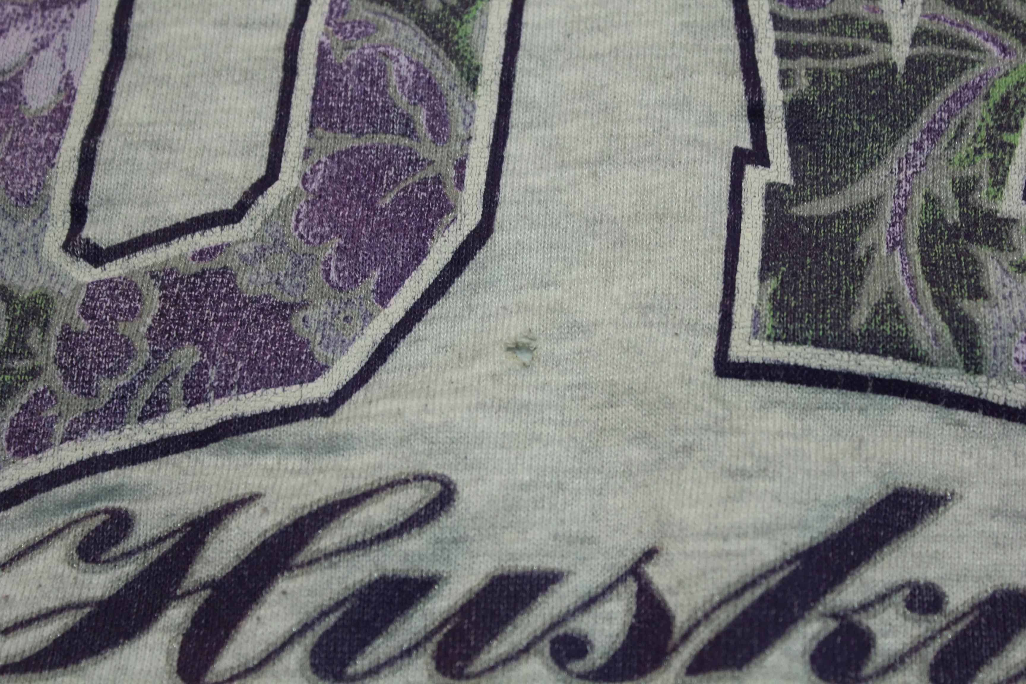 University of Washington Huskies Vintage 90's Floral Big Print Jerzees Sweatshirt