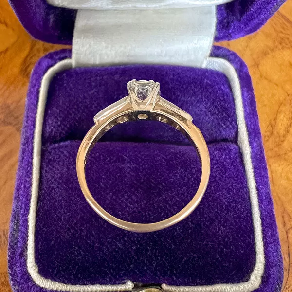 Vintage Engagement Ring, Old Euro. 0.45ct.