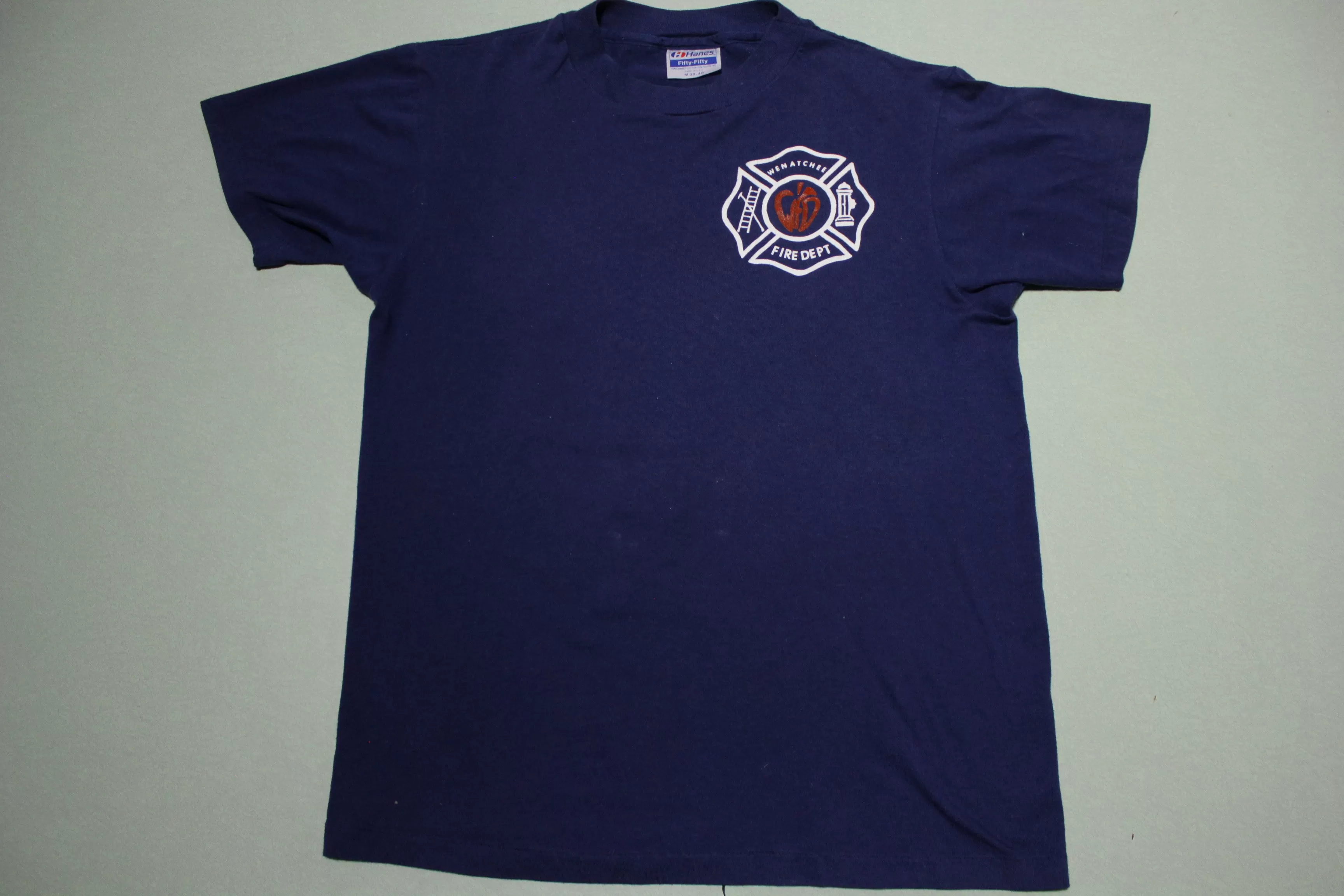 Wenatchee Fire Department Vintage 80's Hanes Single Stitch USA T-Shirt