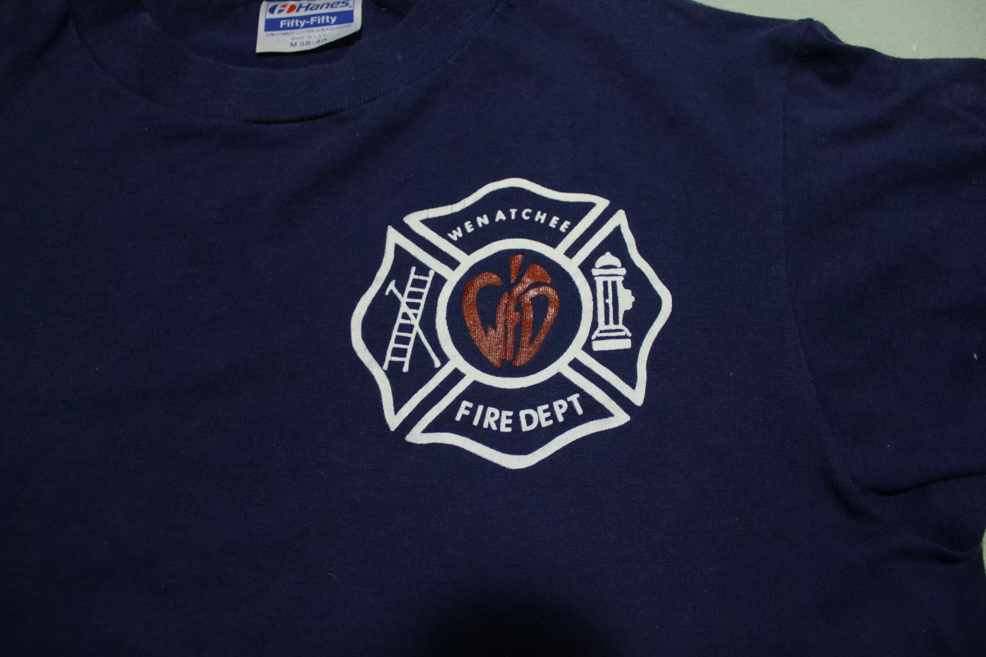 Wenatchee Fire Department Vintage 80's Hanes Single Stitch USA T-Shirt