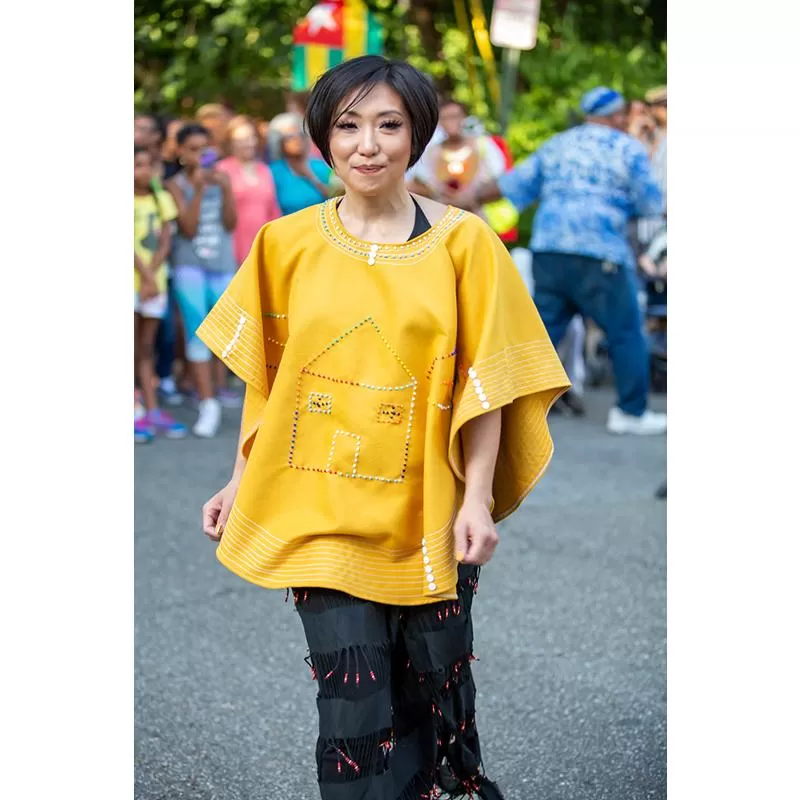 Xhosa Poncho in Yellow